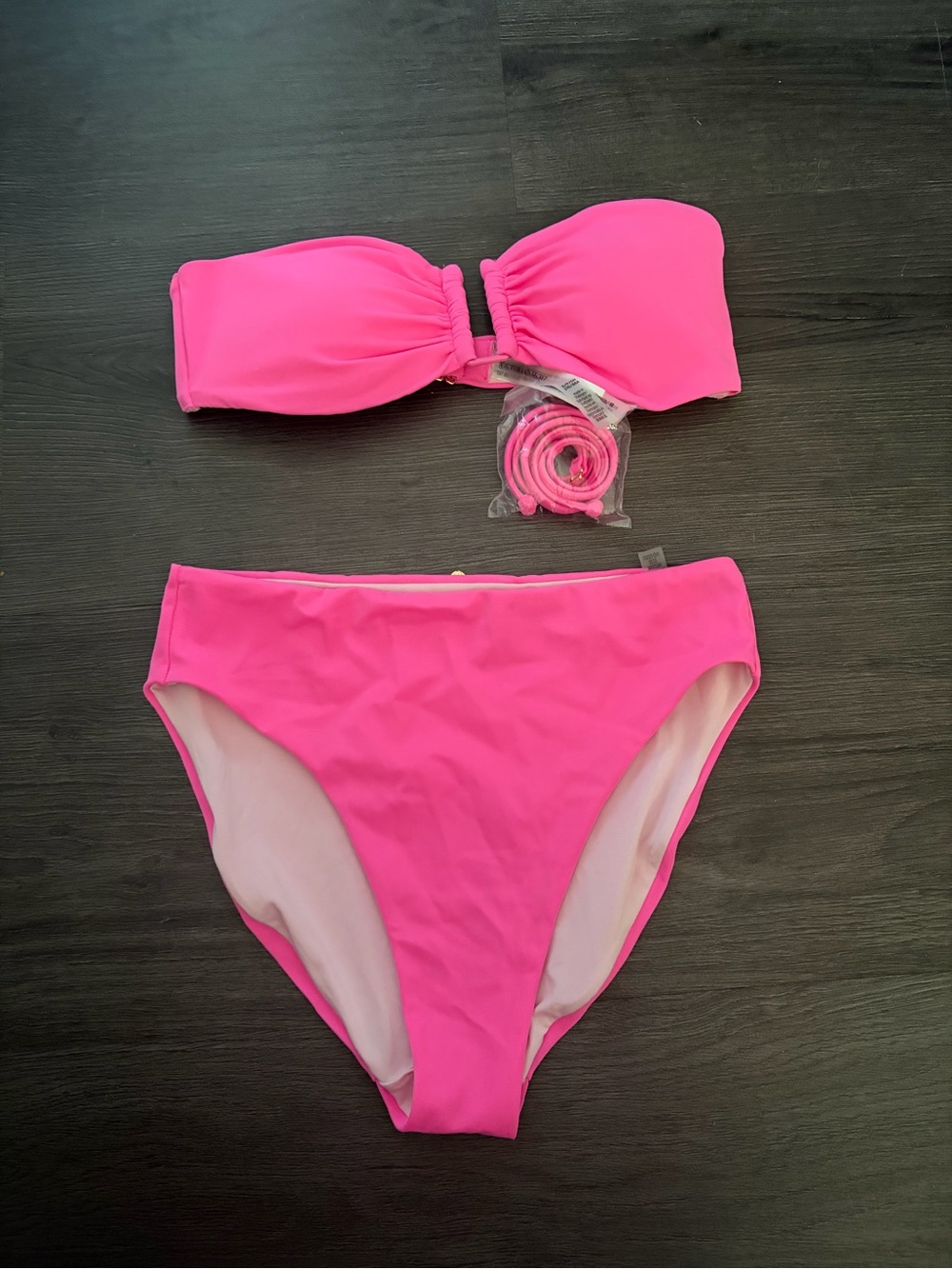 Victoria's Secret Bright Pink Bandeau Bikini